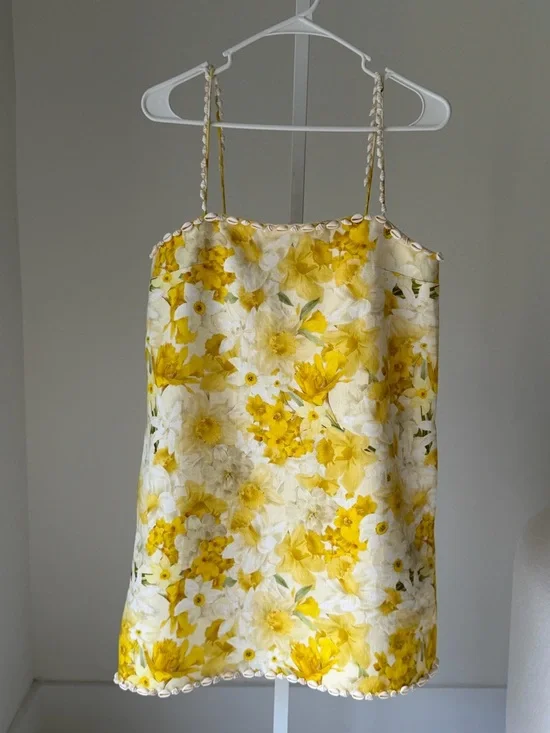 Zimmermann Yellow and White Floral Mini Dress - Picture 5 of 11